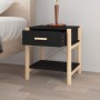 Mesitas de noche 2 uds madera contrachapada negro 42x38x45 cm de vidaXL, Mesitas de noche - Ref: Foro24-345657, Precio: 66,50...