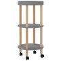 Trolley with 3 shelves plywood and gray pine 38x38x82 cm by vidaXL, Kitchen and dining carts - Ref: Foro24-345602, Price: 44,...