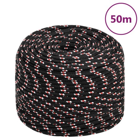 Black polypropylene boat rope 6 mm 50 m by vidaXL, Ropes and metal cords - Ref: Foro24-152338, Price: 13,92 €, Discount: %