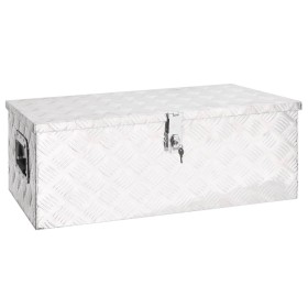 Aufbewahrungsbox aus silbernem Aluminium, 80 x 39 x 30 cm von vidaXL, Werkzeugkästen - Ref: Foro24-152252, Preis: 140,99 €, R...