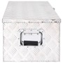 Silver aluminum storage box 80x39x30 cm by vidaXL, Toolboxes - Ref: Foro24-152252, Price: 136,56 €, Discount: %