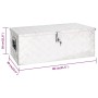 Silver aluminum storage box 80x39x30 cm by vidaXL, Toolboxes - Ref: Foro24-152252, Price: 136,56 €, Discount: %