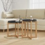 Coffee tables 2 units plywood and black pine by vidaXL, Coffee table - Ref: Foro24-345598, Price: 58,31 €, Discount: %