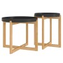 Coffee tables 2 units plywood and black pine by vidaXL, Coffee table - Ref: Foro24-345598, Price: 58,31 €, Discount: %