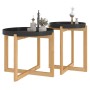 Coffee tables 2 units plywood and black pine by vidaXL, Coffee table - Ref: Foro24-345598, Price: 58,31 €, Discount: %