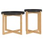 Coffee tables 2 units plywood and black pine by vidaXL, Coffee table - Ref: Foro24-345598, Price: 58,31 €, Discount: %