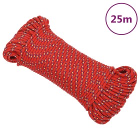 Red polypropylene boat rope 5 mm 25 m by vidaXL, Ropes and metal cords - Ref: Foro24-152385, Price: 9,60 €, Discount: %