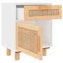 Bedside tables 2 pcs solid wood white pine natural rattan by vidaXL, Nightstands - Ref: Foro24-345607, Price: 118,57 €, Disco...