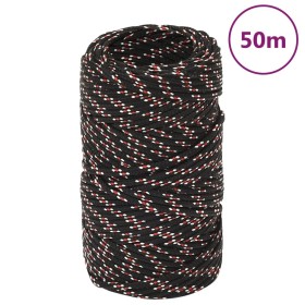 Cuerda de barco polipropileno negra 2 mm 50 m de vidaXL, Sogas y cuerdas metálicas - Ref: Foro24-152318, Precio: 9,99 €, Desc...