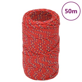 Cuerda de barco polipropileno rojo 2 mm 50 m de vidaXL, Sogas y cuerdas metálicas - Ref: Foro24-152371, Precio: 9,99 €, Descu...