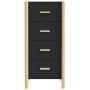 Tall black plywood sideboard 42x38x90 cm by vidaXL, Sideboards - Ref: Foro24-345682, Price: 102,49 €, Discount: %