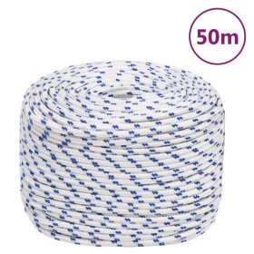 White 6 mm 50 m polypropylene boat rope by vidaXL, Ropes and metal cords - Ref: Foro24-152285, Price: 15,14 €, Discount: %