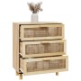 Aparador marrón madera pino maciza y ratán natural 60x30x70 cm de vidaXL, Aparadores - Ref: Foro24-345635, Precio: 132,07 €, ...