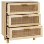 Aparador marrón madera pino maciza y ratán natural 60x30x70 cm de vidaXL, Aparadores - Ref: Foro24-345635, Precio: 132,07 €, ...