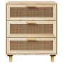 Aparador marrón madera pino maciza y ratán natural 60x30x70 cm de vidaXL, Aparadores - Ref: Foro24-345635, Precio: 132,07 €, ...