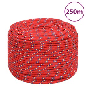 Cuerda de barco polipropileno rojo 8 mm 250 m de vidaXL, Sogas y cuerdas metálicas - Ref: Foro24-152398, Precio: 58,69 €, Des...