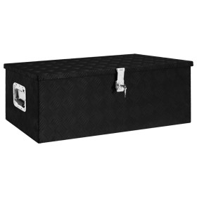 Schwarze Aufbewahrungsbox aus Aluminium, 90 x 47 x 33,5 cm von vidaXL, Werkzeugkästen - Ref: Foro24-152255, Preis: 213,99 €, ...