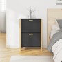 Black plywood shoe cabinet 57.5x33x80 cm by vidaXL, Shoe racks and shoe organizers - Ref: Foro24-345685, Price: 72,99 €, Disc...