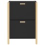 Black plywood shoe cabinet 57.5x33x80 cm by vidaXL, Shoe racks and shoe organizers - Ref: Foro24-345685, Price: 72,99 €, Disc...