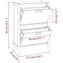 Black plywood shoe cabinet 57.5x33x80 cm by vidaXL, Shoe racks and shoe organizers - Ref: Foro24-345685, Price: 72,99 €, Disc...