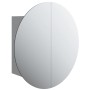 Bathroom cabinet with round mirror and gray LED 47x47x17.5 cm by vidaXL, bathroom vanities - Ref: Foro24-345585, Price: 129,9...