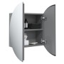 Bathroom cabinet with round mirror and gray LED 47x47x17.5 cm by vidaXL, bathroom vanities - Ref: Foro24-345585, Price: 129,9...