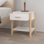 Mesitas de noche 2 uds madera contrachapada blanco 42x38x45 cm de vidaXL, Mesitas de noche - Ref: Foro24-345655, Precio: 85,5...