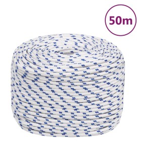 White polypropylene boat rope 8 mm 50 m by vidaXL, Ropes and metal cords - Ref: Foro24-152290, Price: 23,01 €, Discount: %