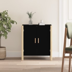 Black plywood sideboard 62x38x70 cm by vidaXL, Sideboards - Ref: Foro24-345670, Price: 65,99 €, Discount: %