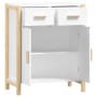 Aparador de madera contrachapada blanco 62x38x75 cm de vidaXL, Aparadores - Ref: Foro24-345675, Precio: 68,99 €, Descuento: %