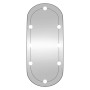 Oval wall mirror with glass LED lights 35x80 cm by vidaXL, Mirrors - Ref: Foro24-3189162, Price: 42,99 €, Discount: %