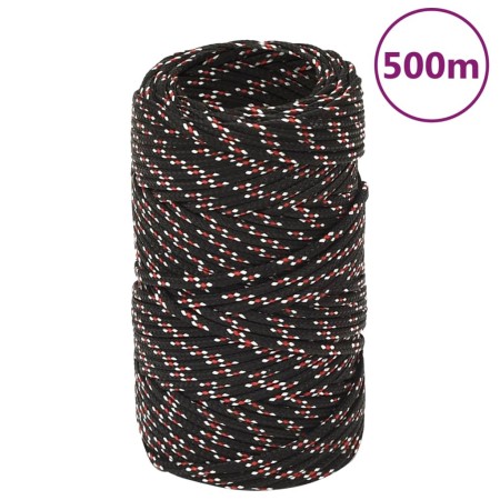 Cuerda de barco polipropileno negra 2 mm 500 m de vidaXL, Sogas y cuerdas metálicas - Ref: Foro24-152321, Precio: 22,51 €, De...