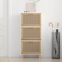 White plywood shoe rack natural rattan 52x25x115 cm by vidaXL, Shoe racks and shoe organizers - Ref: Foro24-345648, Price: 17...