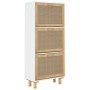 White plywood shoe rack natural rattan 52x25x115 cm by vidaXL, Shoe racks and shoe organizers - Ref: Foro24-345648, Price: 17...