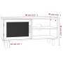 TV-Schrank aus massivem Kiefernholz und natürlichem Rattan 80x30x40 cm von vidaXL, TV-Möbel - Ref: Foro24-345613, Preis: 67,2...