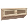 Wandgarderobe aus braunem Sperrholz und natürlichem Rattan von vidaXL, Regale und Regale - Ref: Foro24-345653, Preis: 54,83 €...