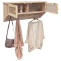 Brown plywood and natural rattan wall coat rack by vidaXL, Shelves and shelves - Ref: Foro24-345653, Price: 54,83 €, Discount: %