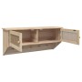 Wandgarderobe aus braunem Sperrholz und natürlichem Rattan von vidaXL, Regale und Regale - Ref: Foro24-345653, Preis: 54,99 €...