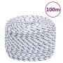 White polypropylene boat rope 10 mm 100 m by vidaXL, Ropes and metal cords - Ref: Foro24-152296, Price: 40,08 €, Discount: %