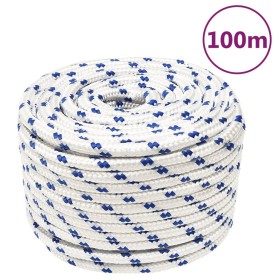 White polypropylene boat rope 14 mm 100 m by vidaXL, Ropes and metal cords - Ref: Foro24-152305, Price: 59,39 €, Discount: %