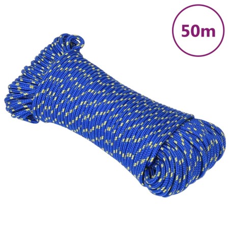 Cuerda de barco polipropileno azul 3 mm 50 m de vidaXL, Sogas y cuerdas metálicas - Ref: Foro24-152429, Precio: 10,99 €, Desc...