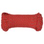 Red polypropylene boat rope 5 mm 50 m by vidaXL, Ropes and metal cords - Ref: Foro24-152386, Price: 11,89 €, Discount: %