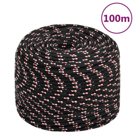 Black 10 mm 100 m polypropylene boat rope by vidaXL, Ropes and metal cords - Ref: Foro24-152349, Price: 45,99 €, Discount: %