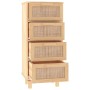 Aparador marrón madera pino maciza y ratán natural 40x30x90 cm de vidaXL, Aparadores - Ref: Foro24-345644, Precio: 140,58 €, ...