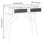 Konsolentisch aus massivem Kiefernholz, weißes Naturrattan, 80 x 30 x 75 cm von vidaXL, Seitentische - Ref: Foro24-345624, Pr...