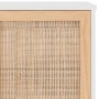 Sideboard aus massivem weißem Kiefernholz, natürliches Rattan, 105 x 30 x 60 cm von vidaXL, Sideboards - Ref: Foro24-345639, ...