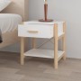 Mesita de noche madera contrachapada blanca 42x38x45 cm de vidaXL, Mesitas de noche - Ref: Foro24-345654, Precio: 47,43 €, De...