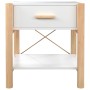 Mesita de noche madera contrachapada blanca 42x38x45 cm de vidaXL, Mesitas de noche - Ref: Foro24-345654, Precio: 47,43 €, De...