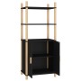 Aparador alto madera contrachapada negro 60x40x141 cm de vidaXL, Aparadores - Ref: Foro24-345694, Precio: 74,99 €, Descuento: %