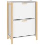 Shoe cabinet made of white plywood wood 57.5x33x80 cm by vidaXL, Shoe racks and shoe organizers - Ref: Foro24-345684, Price: ...